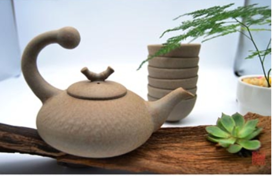 定瓷茶器：原礦粗瓷一枝獨(dú)秀套裝，精美跳刀紋裝飾，更顯與眾不同